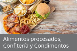 Alimentos procesados, Confitería y Condimentos